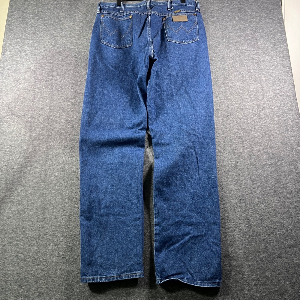 Wrangler Cowboy Cut Jeans Mens 38x32 Blue Excellent Straight Leg Denim Pants